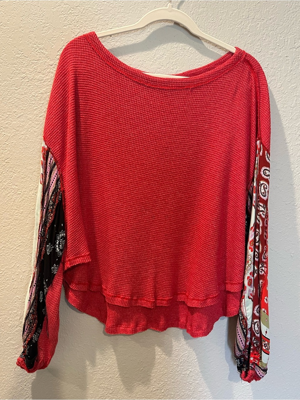 Free People Blossom Thermal Top in Red